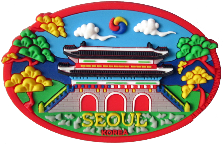 Seoul, South Korea - South Korea Fridge Magnet (767x496), Png Download