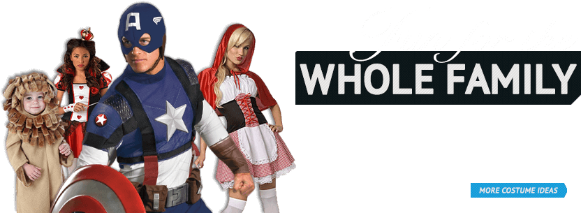 Costumes For The Whole Family - Costume (862x313), Png Download