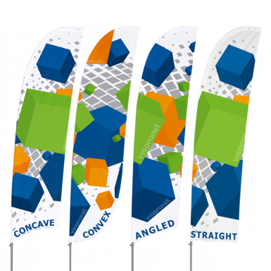 Bowflag® Blade Flag Is Offered In 4 Different Shapes - Map (385x385), Png Download