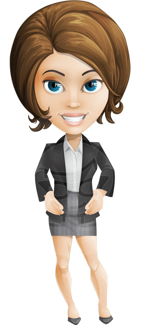 Business Woman Vector Png Download - Cartoon (691x1060), Png Download