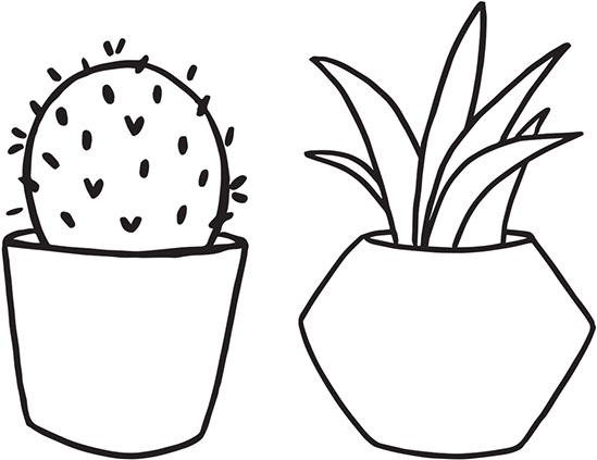 Tiny House Plants - House Plant Clip Art (600x439), Png Download