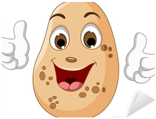 Vinilo Pixerstick Papa Lindo De La Historieta El Pulgar - Potato Thumbs Up (400x400), Png Download
