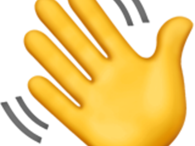 Hand Emoji Clipart Closed Hand - Waving Hand Apple Emoji (640x480), Png Download