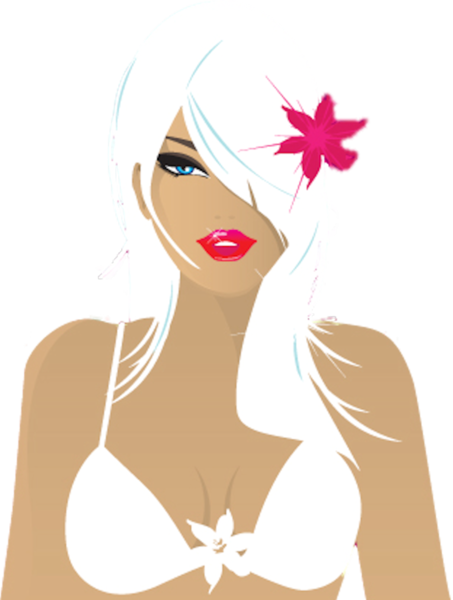 Clipart Black And White Library Beauty Vector Woman - Vector Girl (453x600), Png Download