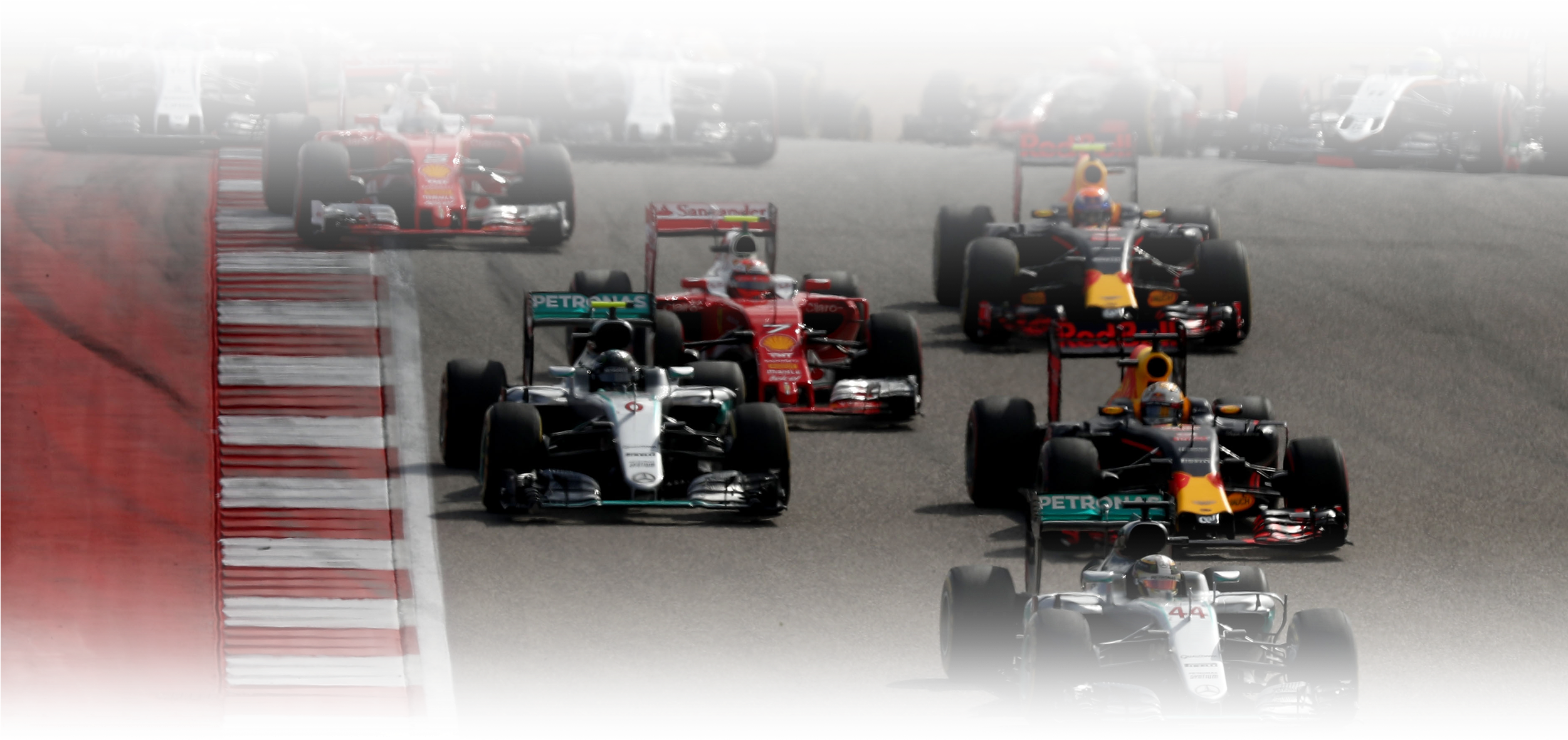 S Vettel, N Hulkenberg, P Wehrlein - Race Track (2500x1317), Png Download