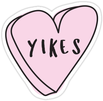 Yikes Sassy Conversation Heart ♥ Trendy/hipster/tumblr - Can U Not Heart (375x360), Png Download
