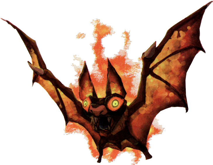 756px-fire Keese Art - Legend Of Zelda Fire Keese (736x573), Png Download