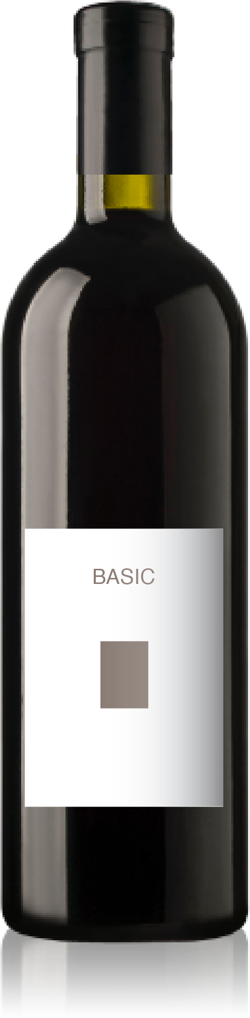Bordeaux Bottle With A Blank Basic Front Label From - Wine Label F (711x2518), Png Download
