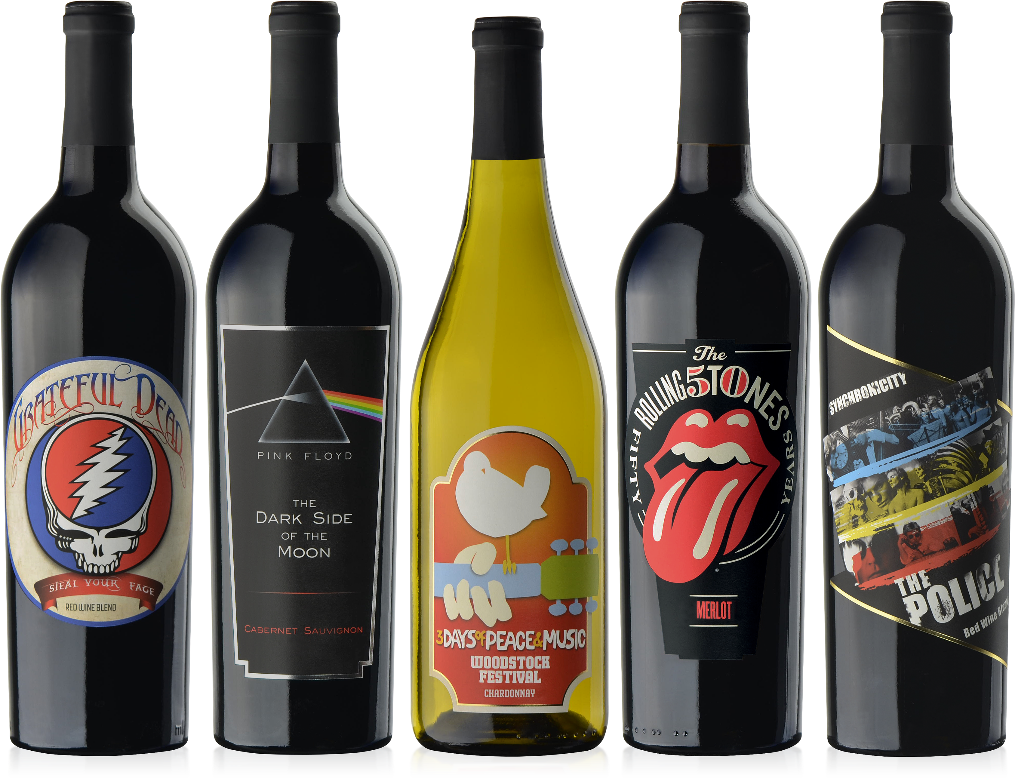 Wine Label Designs - Wines That Rock Rolling Stones 40 Licks Merlot 2012 (3840x2688), Png Download