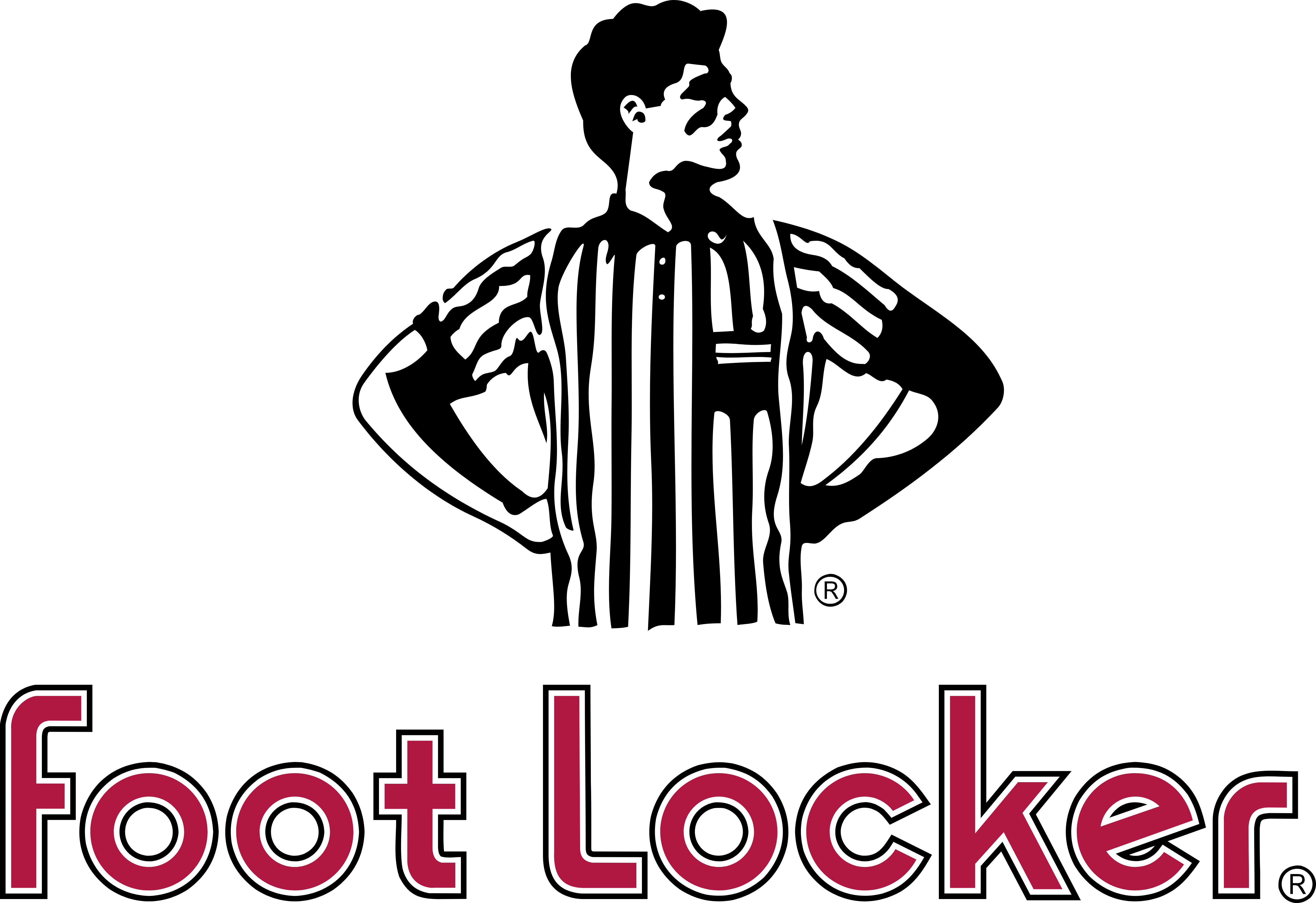 Foot Locker Old Logo (5000x3430), Png Download