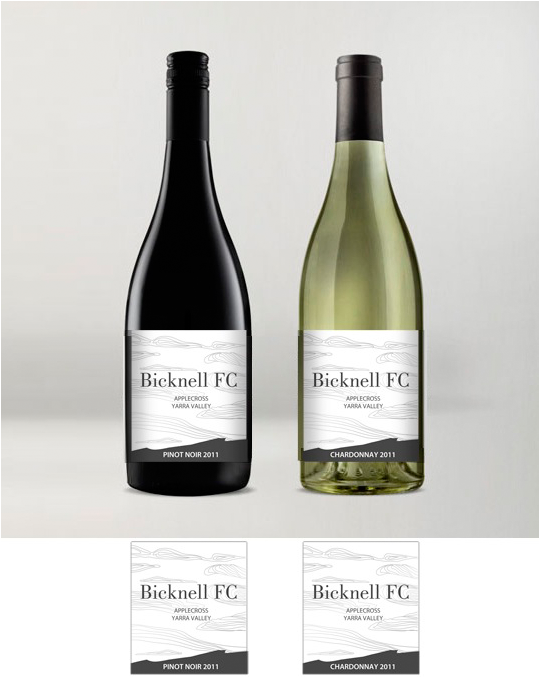 Bicknell - Elegant Packaging Wine Label (624x877), Png Download