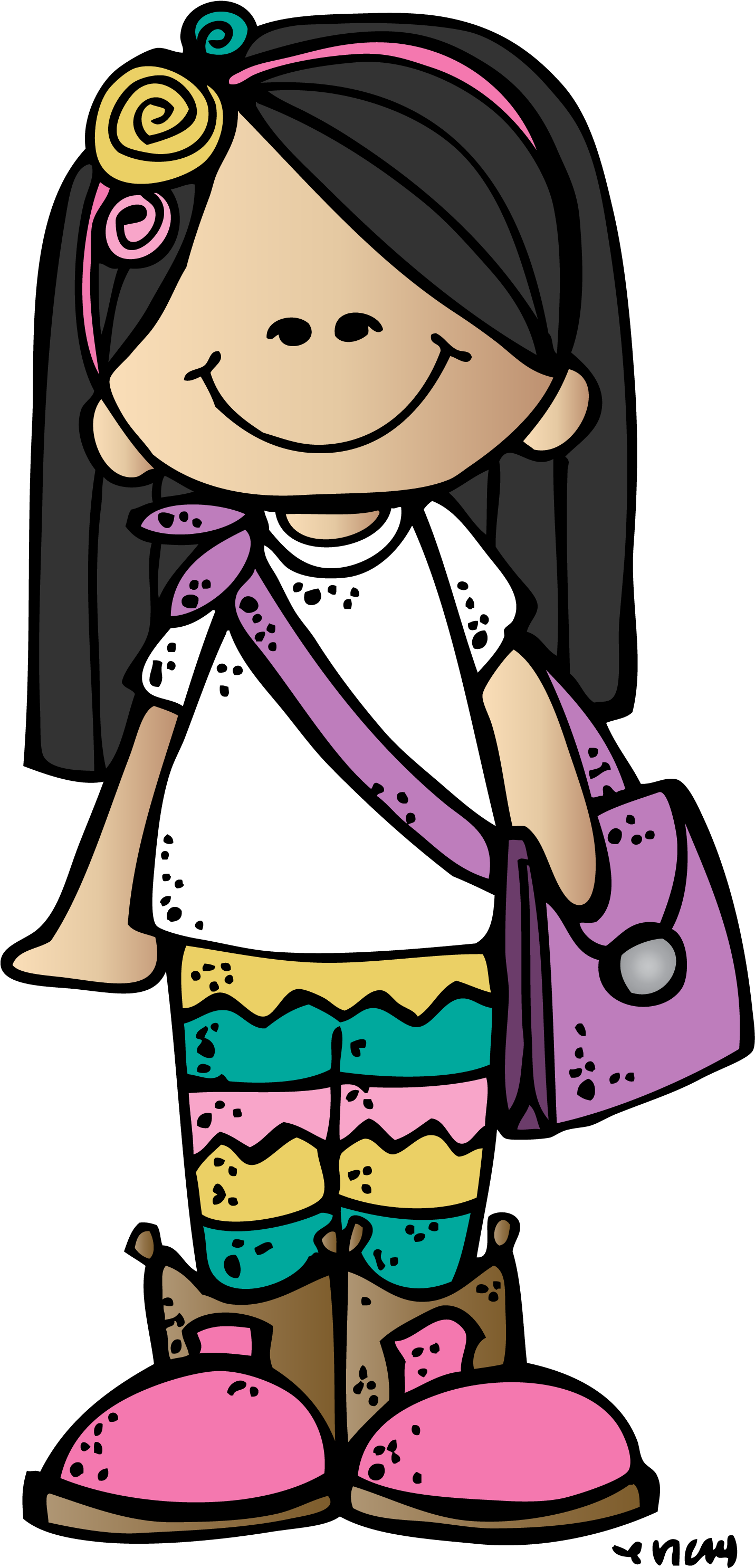 Music Notes Clipart Melonheadz - Melonheadz Girl (1435x3000), Png Download