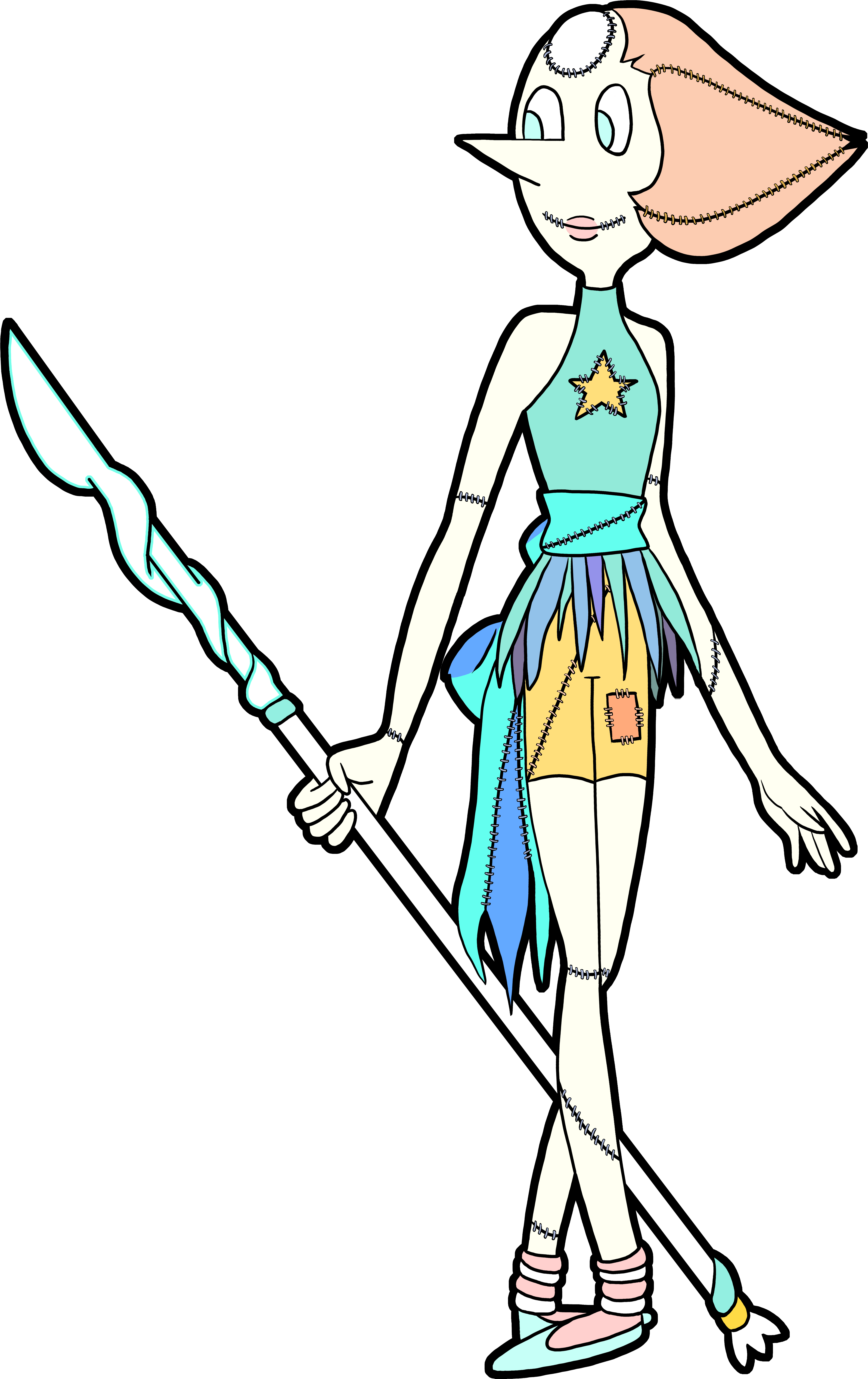 Crossover Between Pearl And Sally (7350x9520), Png Download