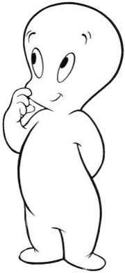 Cute Casper - Casper Coloring Pages (400x400), Png Download