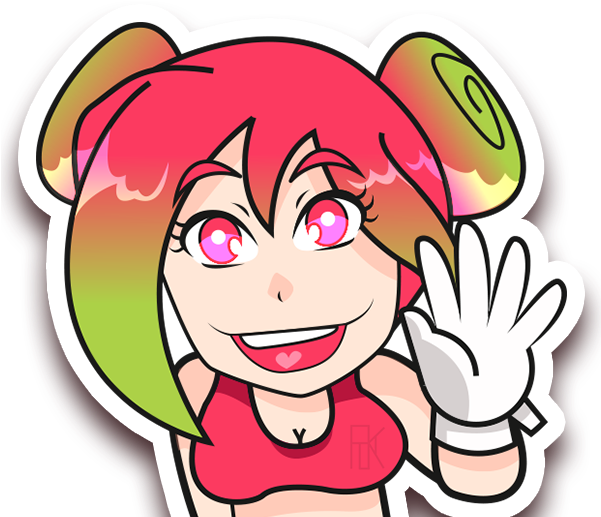 Kawaii Girl - Cartoon (600x600), Png Download