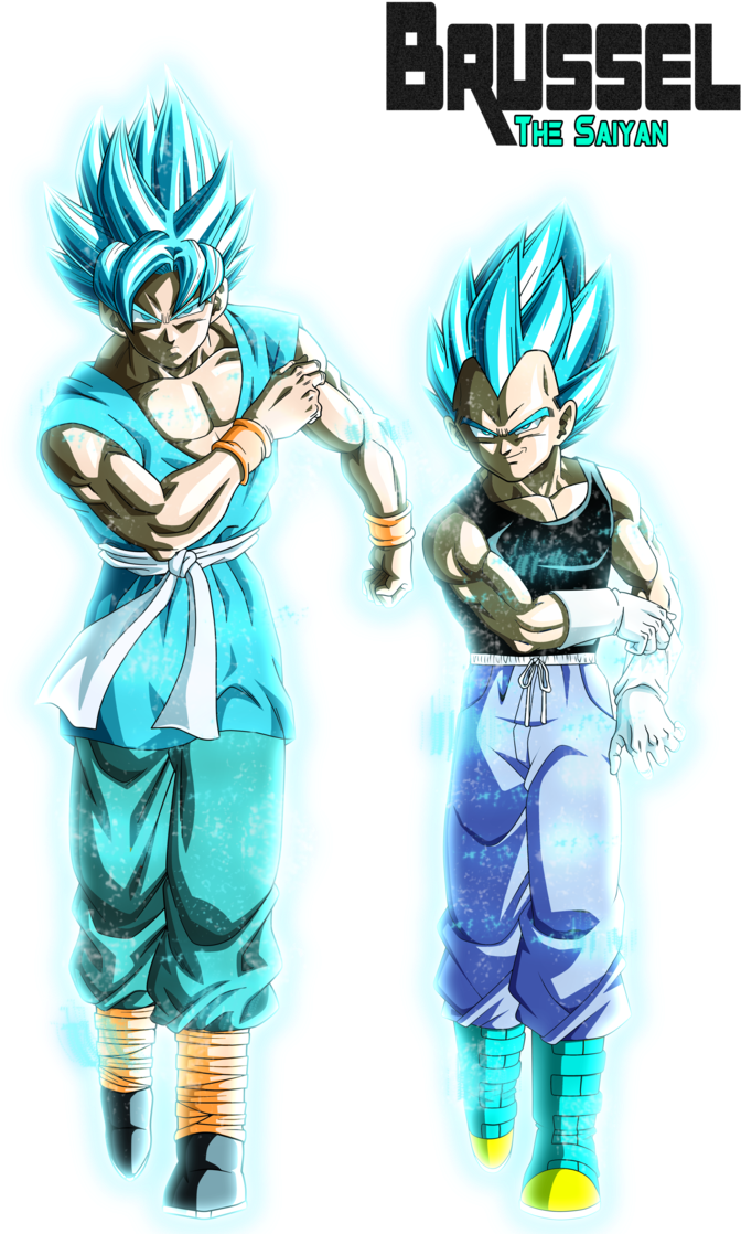 Super Saiyan Blue Goku And Vegeta End Of Z Edit By - Vegeta End Of Z (697x1146), Png Download