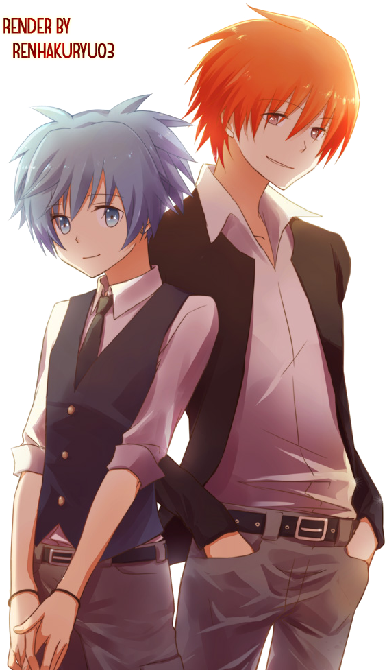 Assassination Classroom Render By Renhakuryu03-d701skh - Nagisa Karma (674x1000), Png Download
