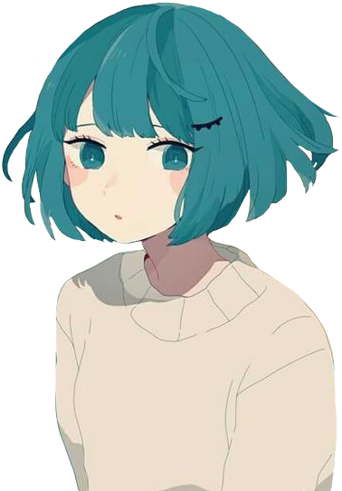 Rikkisgirl Sticker - Anime Girl Kawaii Png (389x541), Png Download