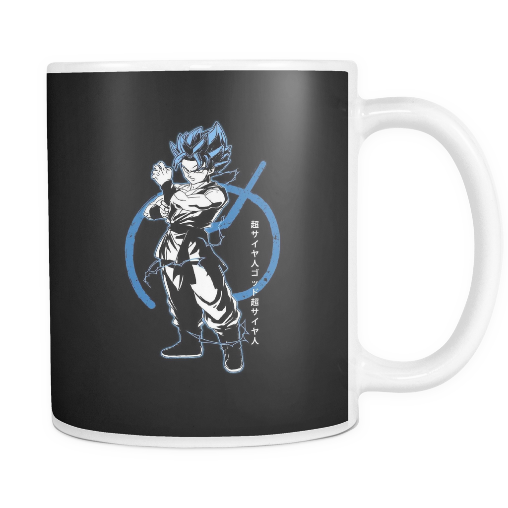 Super Saiyan Blue Goku God 11oz Coffee Mug - Fleece Zip Hoodie (1024x1024), Png Download