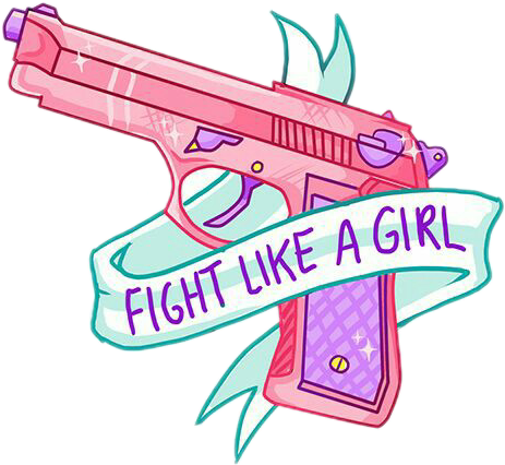 Tumblr Bff Bestfriendforever Cool Kawaii Pretty Bestfri - Fight Like A Girl Gun (463x426), Png Download