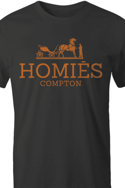 Homies T-shirt - Hermes T-shirts Short Sleeved In 61082 (400x600), Png Download