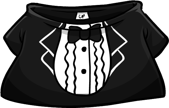 Classy T-shirt Clothing Icon Id 4199 - Club Penguin Tuxedo Shirt (623x389), Png Download