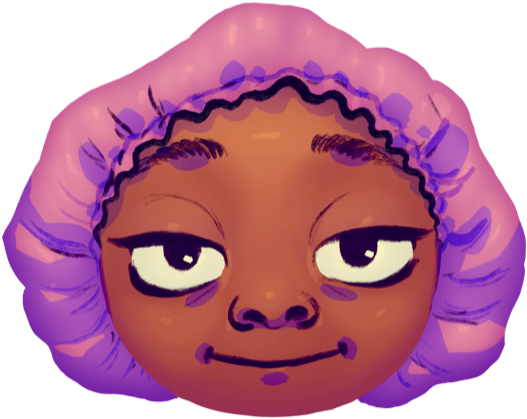 Smile With Smug Eyes And Satin Bonnet - Eye (618x479), Png Download