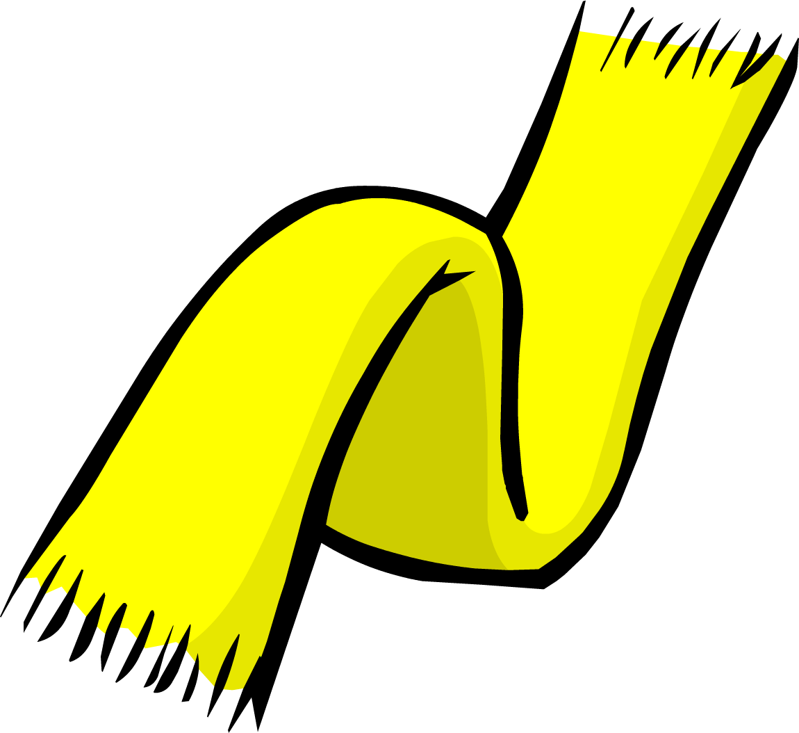 Yellow Scarf Clothing Icon Id 172 - Club Penguin Scarf (1150x1054), Png Download