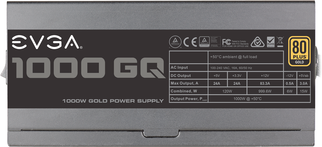 Evga 1000 Gq, 80 Gold 1000w, Semi Modular, Evga Eco - Evga Bq Bronze 750 Watt (1200x1200), Png Download
