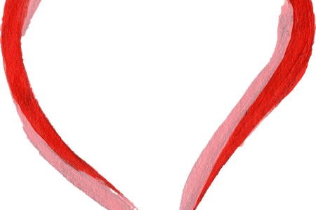 Brush Heart - Portable Network Graphics (450x300), Png Download