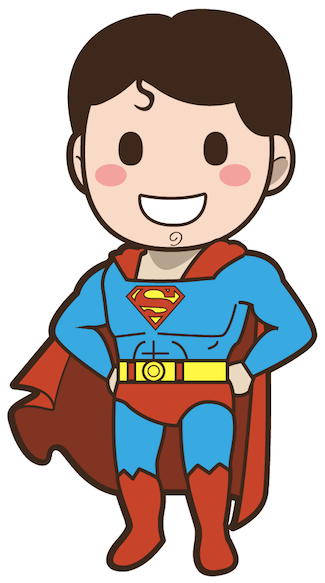 Free Superman Logo Clip Art - 超人 Q 版 (411x604), Png Download