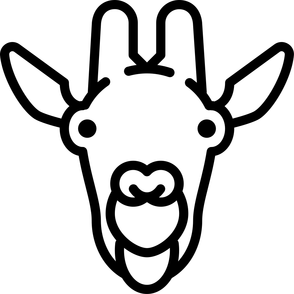 Giraffe Head - - Scalable Vector Graphics (980x980), Png Download