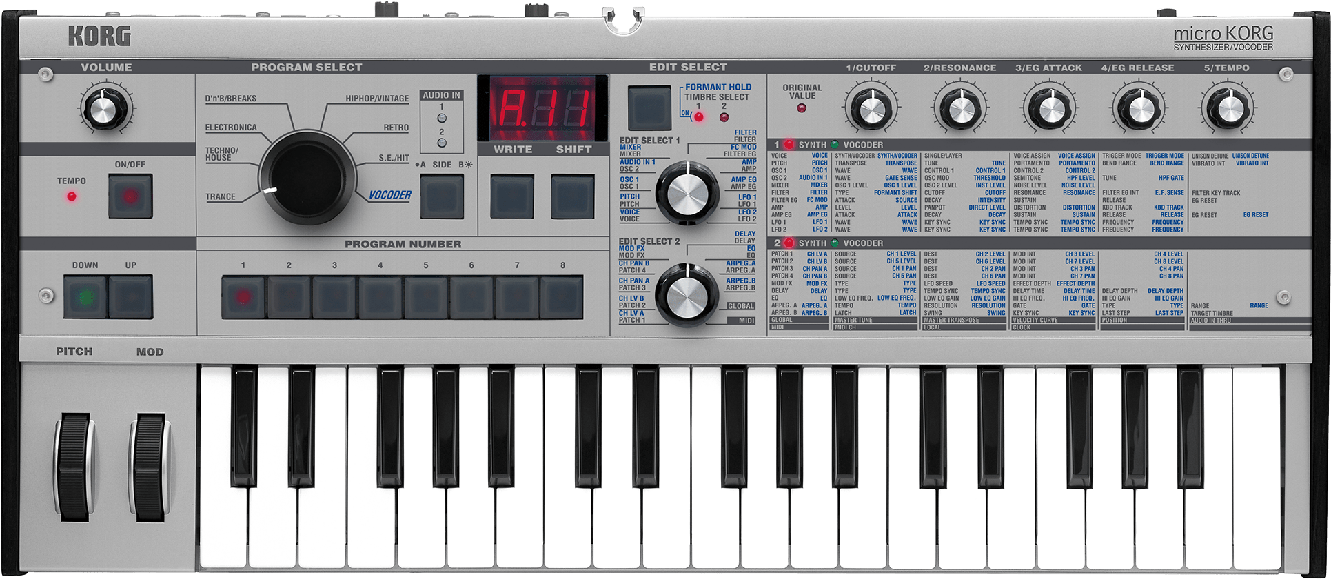Korg Intros 15th Anniversary Microkorg Platinum - Microkorg Platinum (2000x1000), Png Download