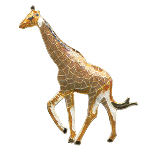 Pin Giraffe Enamel - Cloisonné (750x750), Png Download