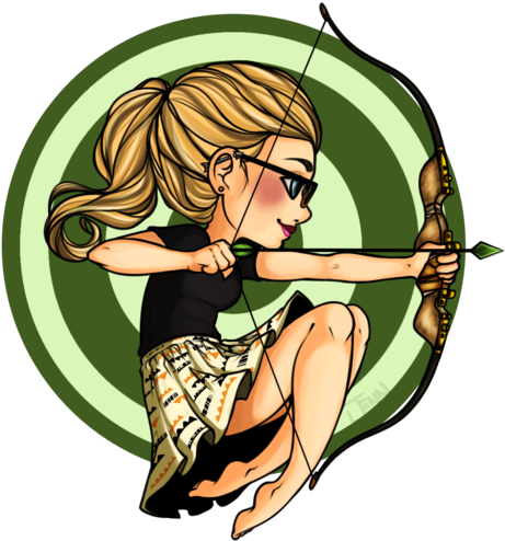 Emily Bett Rickards Images Felicity, Where's My Bow - Stickers Tumblr Green Arrow (500x528), Png Download