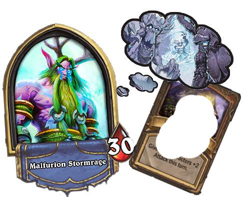Malfurion Is Still Crying After The Force Of Nature - Hearthstone Hero Portrait (500x395), Png Download