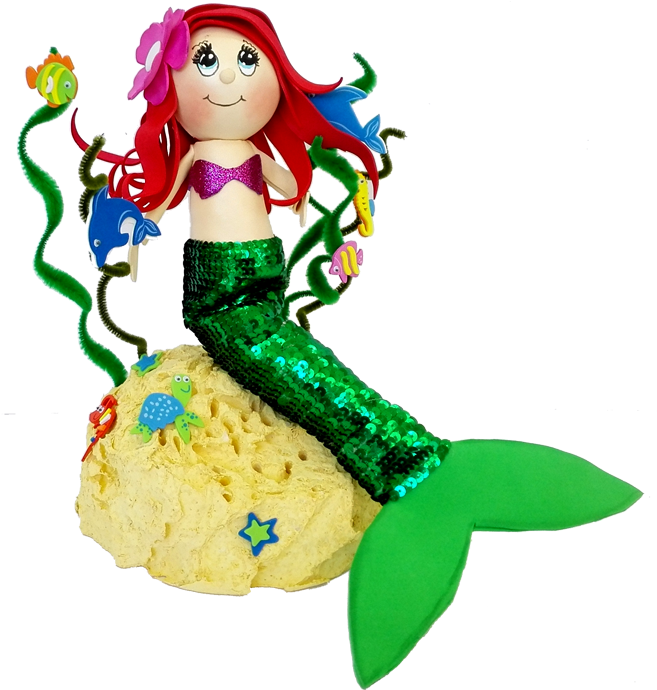 Centro De Mesa Sirenita - Doll (700x700), Png Download
