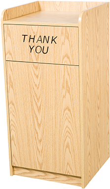 Oak Street M8520 Oak Assembled Trash Receptacle, Cabinet - Oak St. Trash Can Enclosure, W/tray Shf Oak - M8520dpimd6009-oak-una (800x1000), Png Download