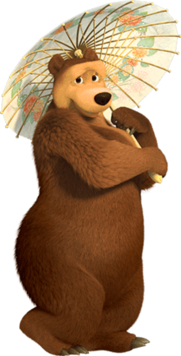 Thumb Image - Masha And The Bear Bear (761x1496), Png Download