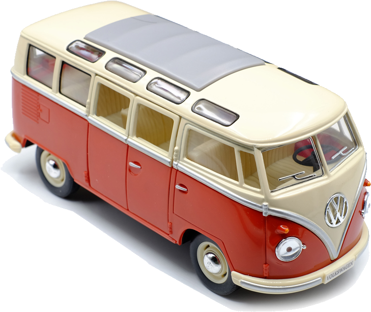 Retro 60's Volkswagen Van - Model Car (800x800), Png Download