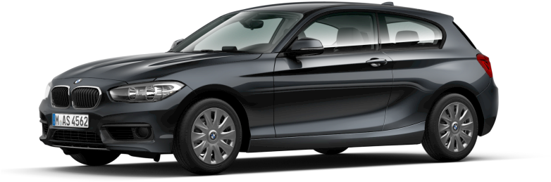 Bmw 1 Series 3-door - Black Bmw 1 Series 3 Door (890x501), Png Download