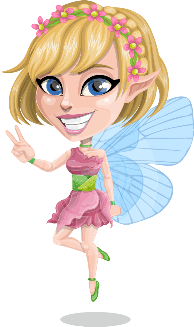 Tally The Playful Fairy - Cartoon (957x1060), Png Download