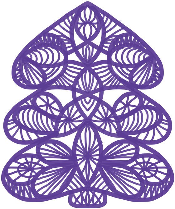 Christmas Tree, Bauble, Lace, Openwork, Holidays - Spitze-weihnachtsbaum-u. Marmorpapier-teller 8 Papierteller (720x720), Png Download