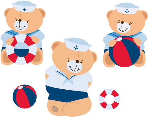 Compre Junto - Ursinho Marinheiro Para Imprimir (600x600), Png Download