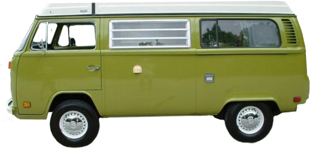 Volkswagen Bus - 70s Vw Van Transparent (621x300), Png Download