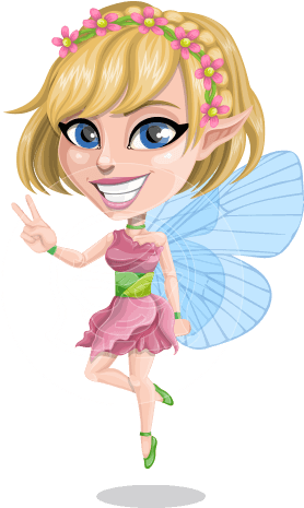 Tally The Playful Fairy - Cartoon (460x464), Png Download