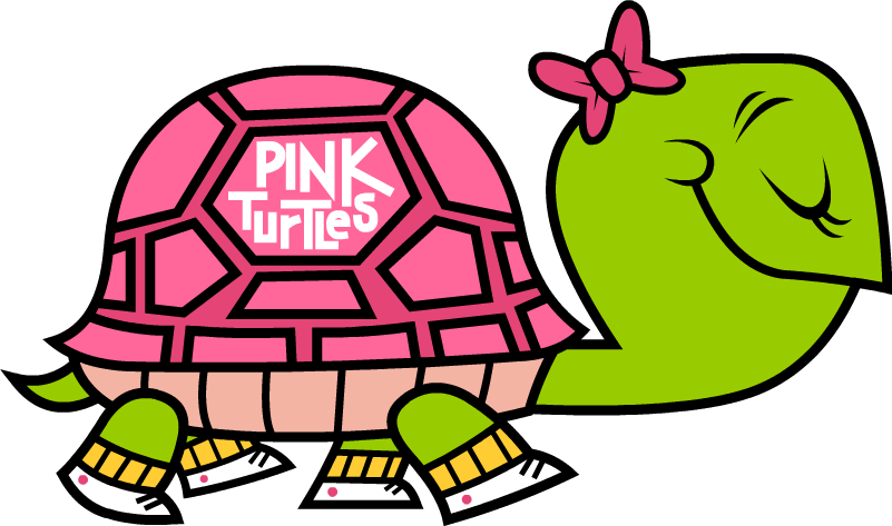 Photo - Pink And Green Turtle (801x473), Png Download
