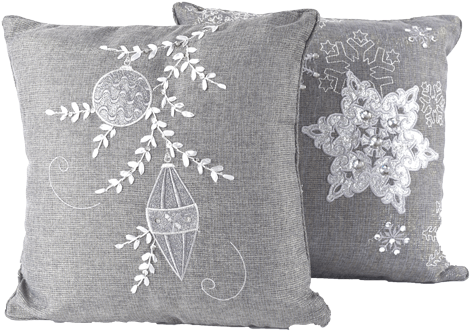 Snowflake Pillows, Celebrations Christmas Store - Christmas Day (480x334), Png Download