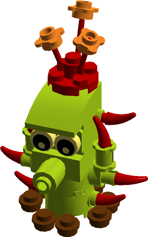 Lego Cactus - Cartoon (505x765), Png Download