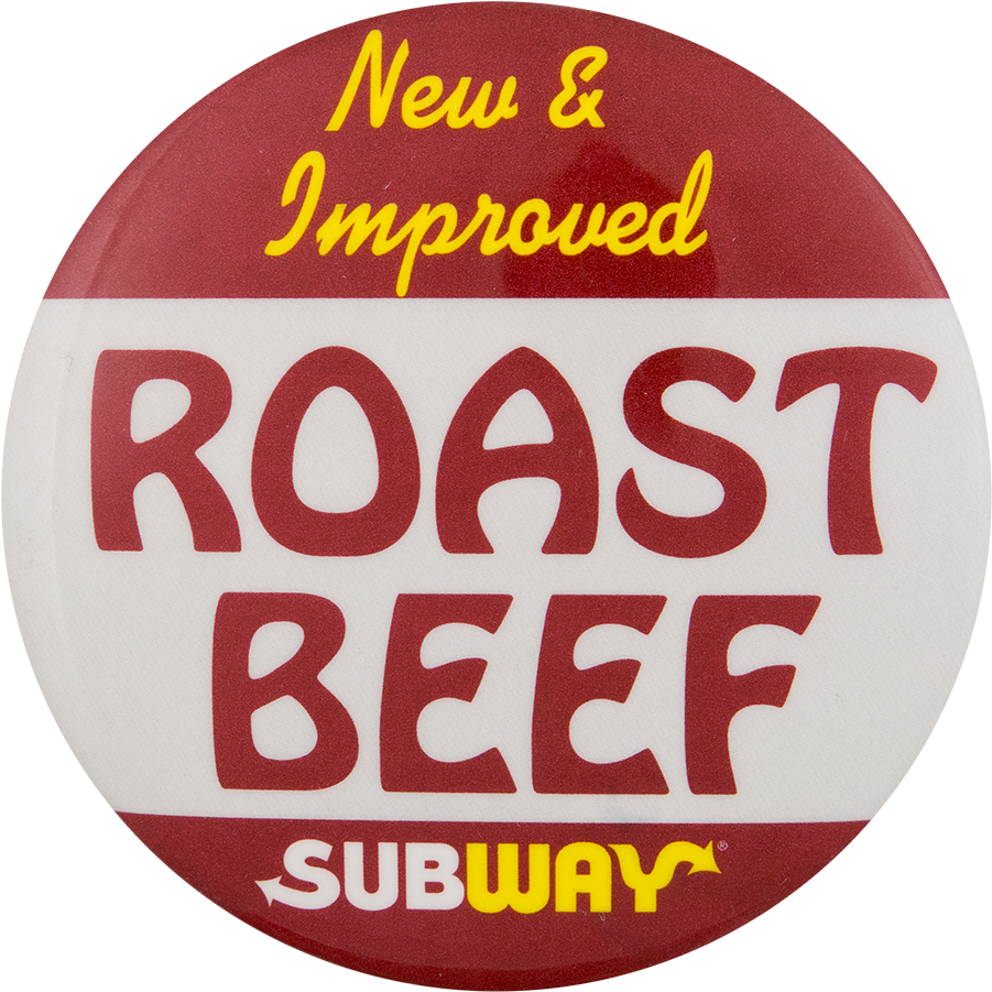 Subway Roast Beef Advertising Button Museum - Subway (1000x965), Png Download